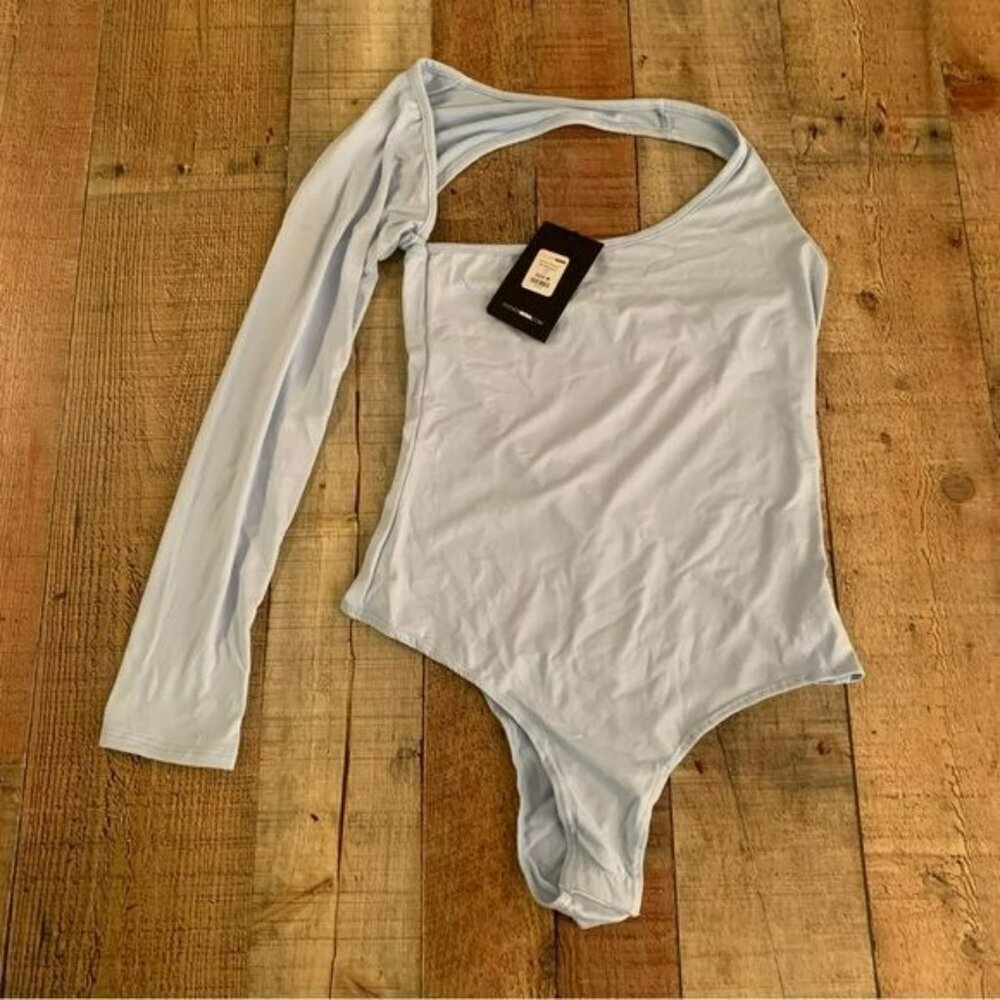 Fashion nova arms around me bodysuit in light blue -M